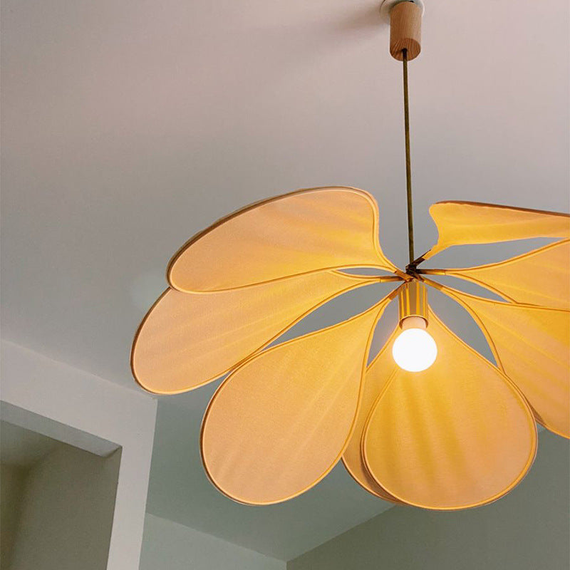 Cloth-craft Hanging Lamp Log Wind Hotel Lamp