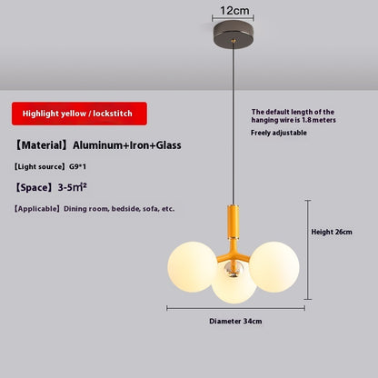 Nordic Cream Style Living Room Sofa Edge Bedside Chandelier
