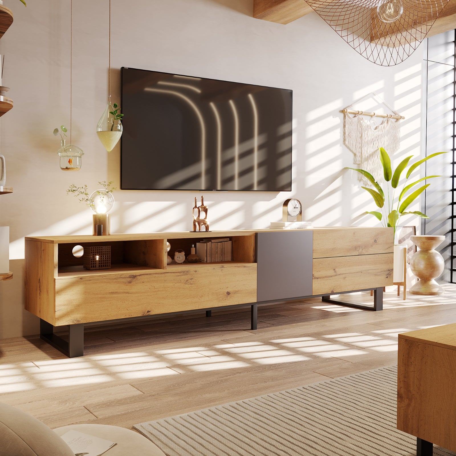 Natural Wood TV Stand