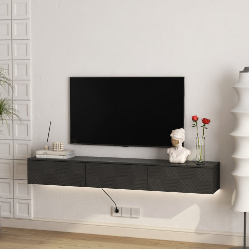 Black Gloss LED TV Stand