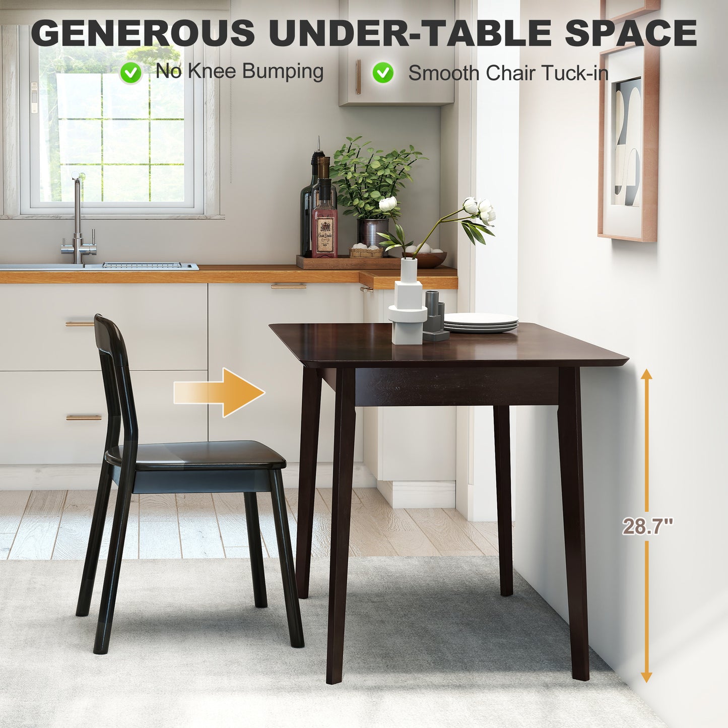 47.2" Rectangle Dining Table for 4