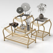 Gold Glass Coffee Table