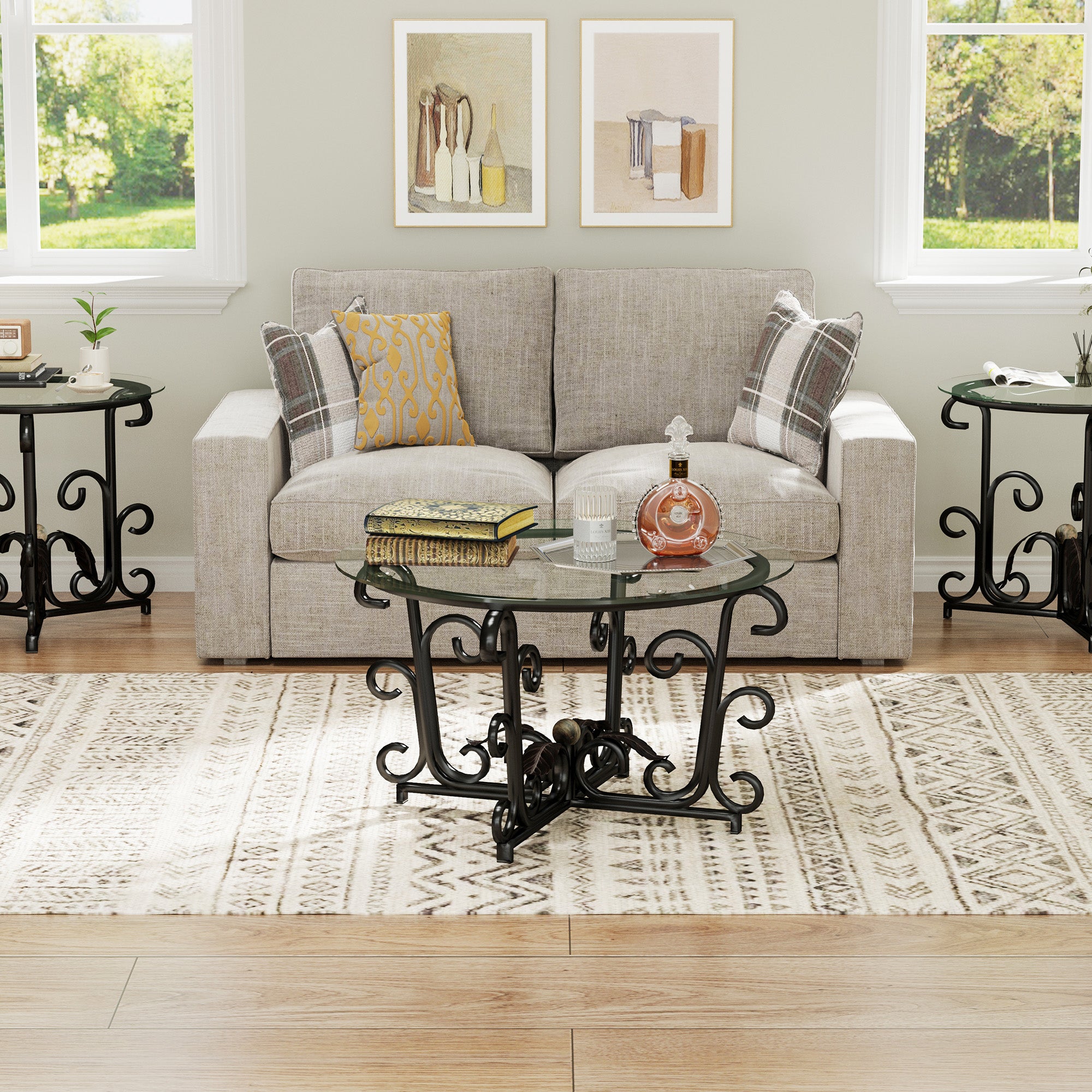 Compact Glass Coffee Table