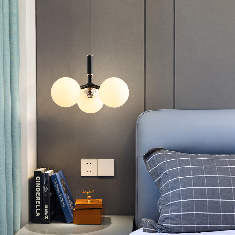 Nordic Cream Style Living Room Sofa Edge Bedside Chandelier