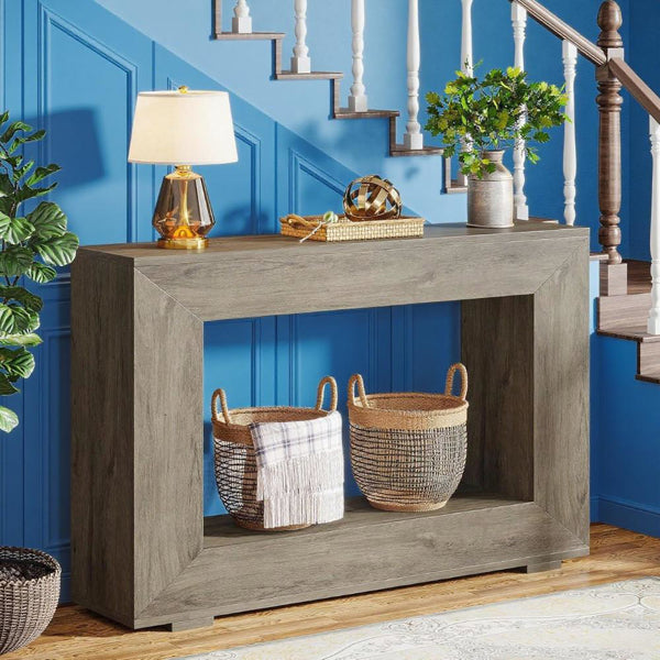 Farmhouse Wood Console Table Rustic Vintage