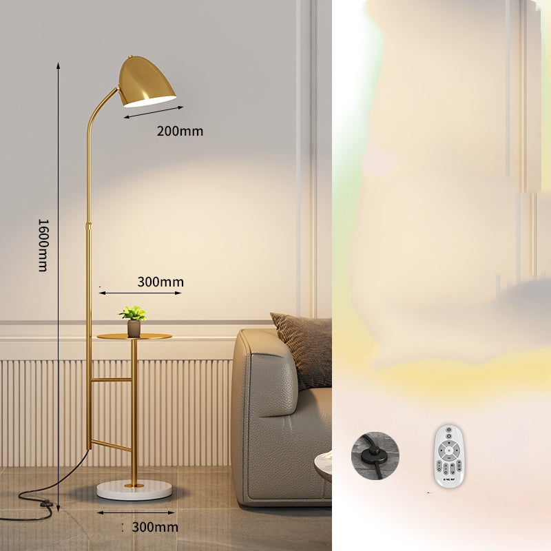 Black Marble Floor Lamp With Wireless Charging