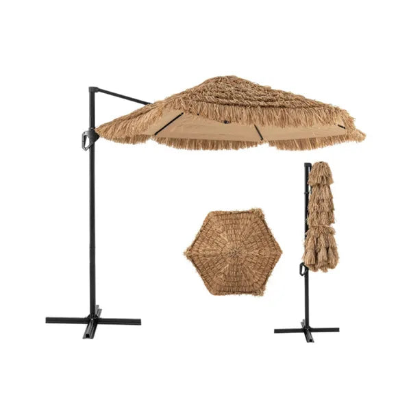 Natural Black Outdoor Umbrella