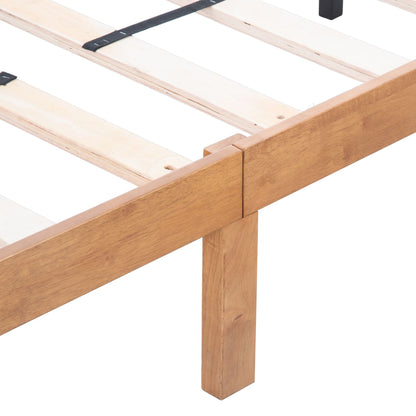Large Wooden Platform Bed Frame, No Spring Box Required, Solid Wood Batten Support, Easy To Assemble