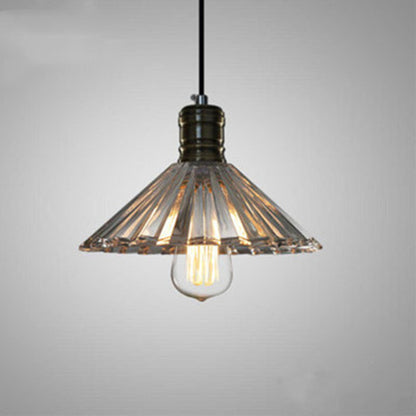 American Retro Backlog Restaurant Single Head Glass Chandelier