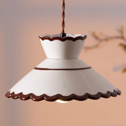 Single-head Brass Tea Room Restaurant Bar Ceramic Bedside Small Droplight
