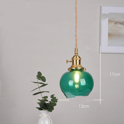 Cafe Brass Glass Chandelier