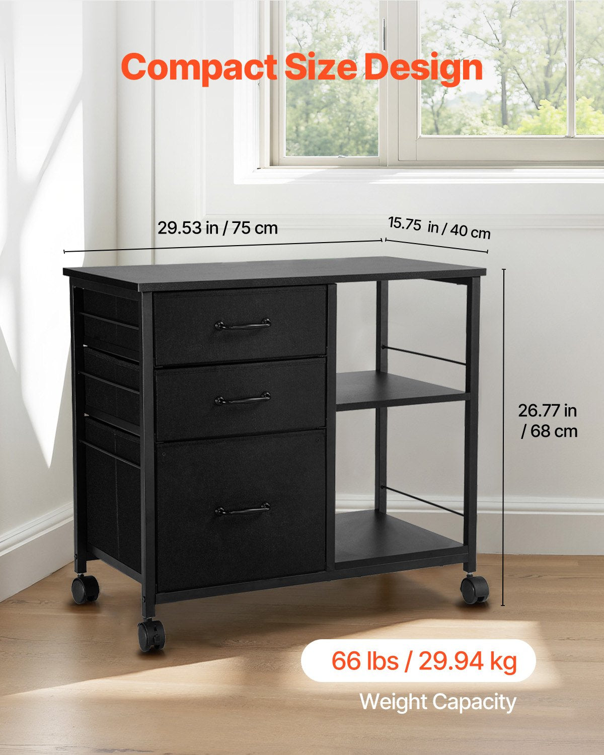 Black Metal File Cabinet