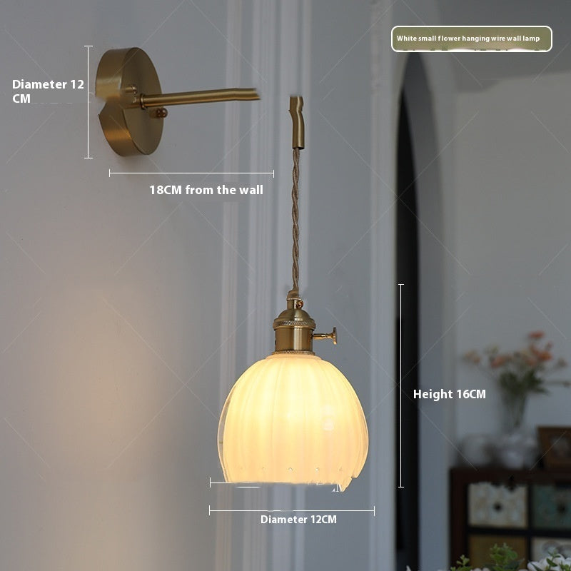 Amber Glass Flower Chandelier
