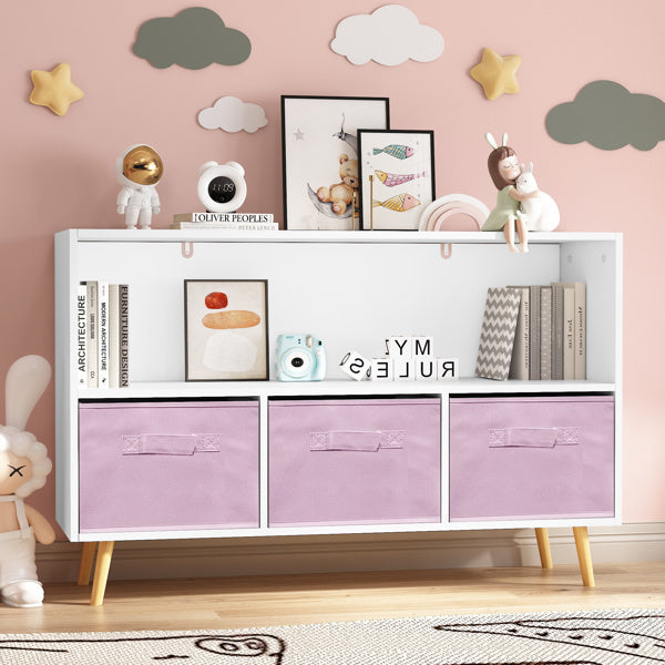 White Fabric Children's Bookcase