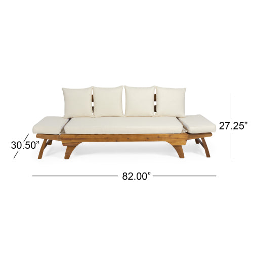 Teak Fabric Sofa Bed