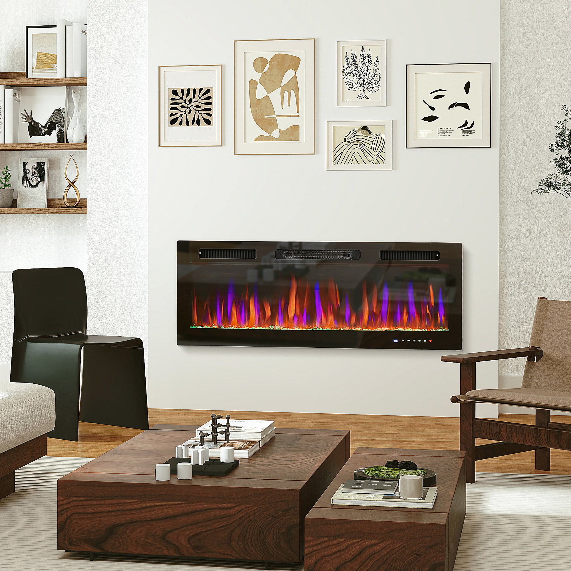 Modern Recessed Electric Fireplace