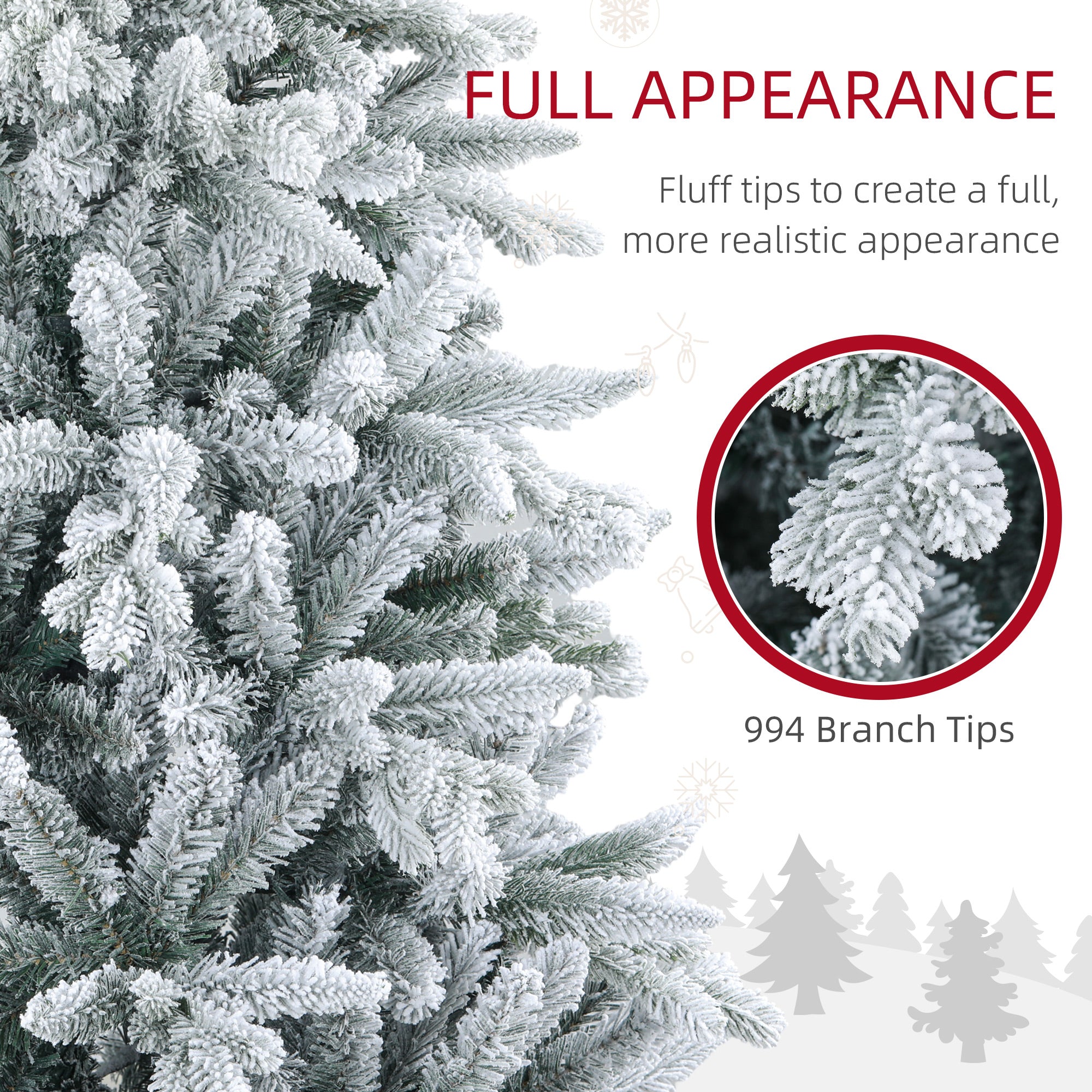 Green Flocked Christmas Tree