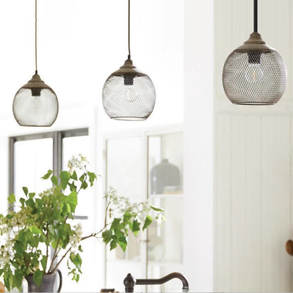 Retro Industrial Style Iron Iron Net Chandelier