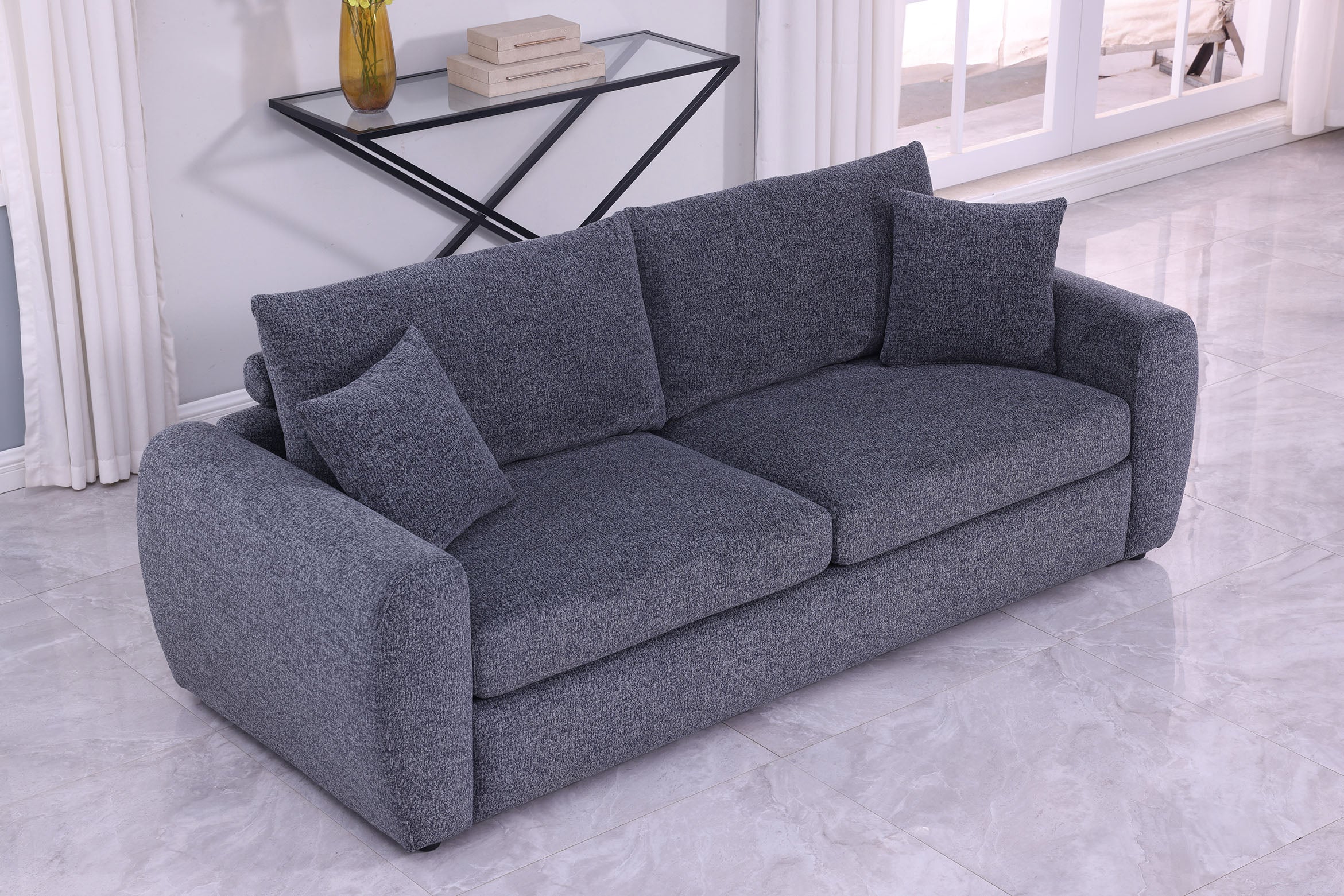 Gray Chenille Sofa