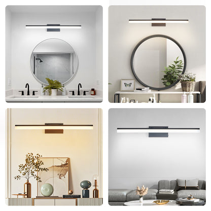 32 Inch Modern LED Bathroom Vanity Light - Sleek Black Metal Wall Light For Mirror, Dressing Room Or Sink Area