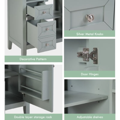 Gray Ceramic Vanity Sink