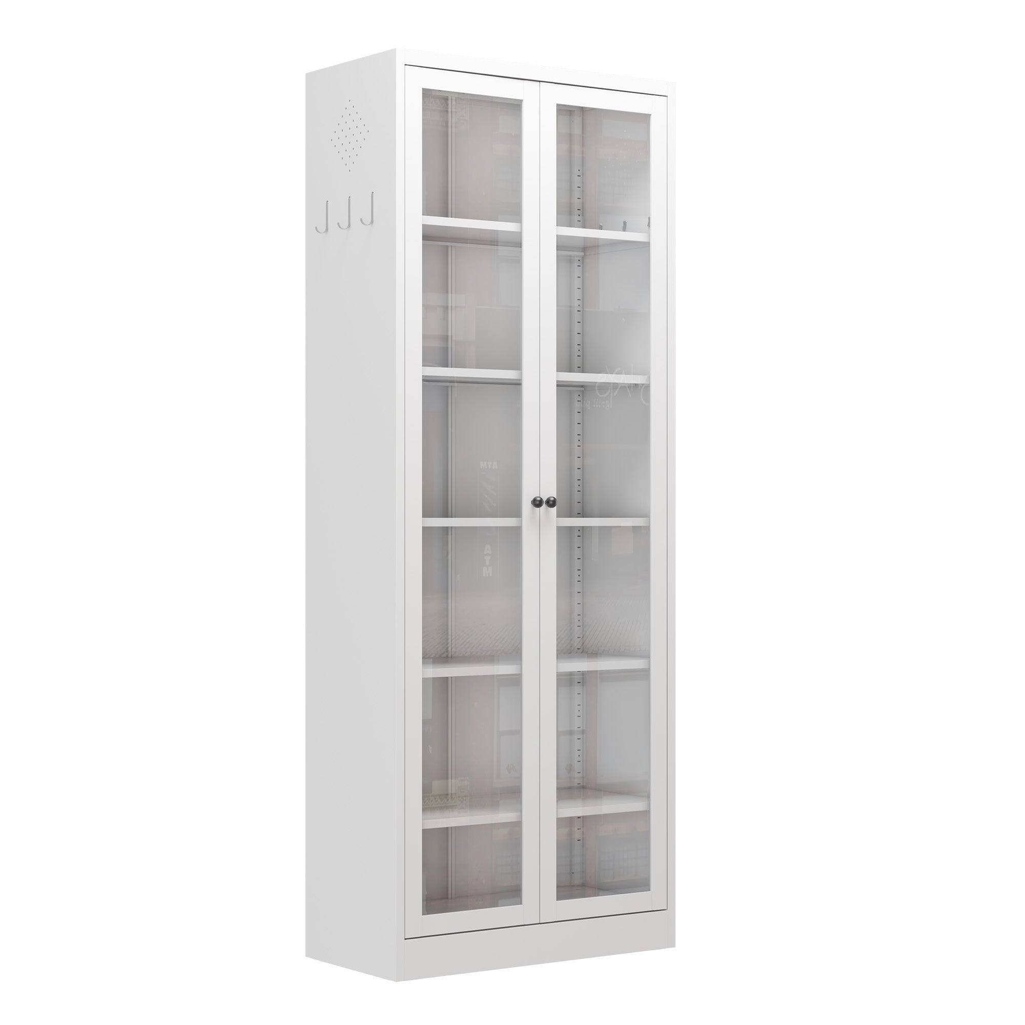 White Tall Storage Cabinet