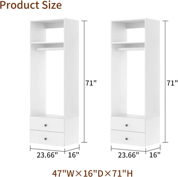 Wooden Drawer Closet System
