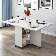 White Drop Leaf Table
