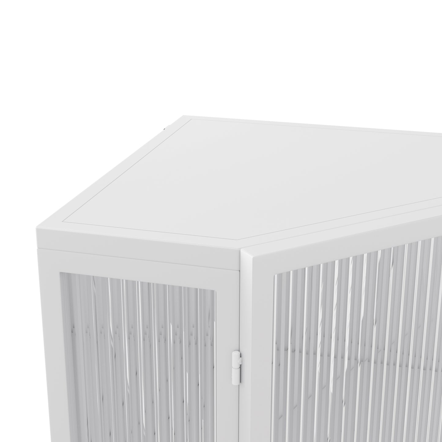 22.25'' Floor Coner Cabinet,Three Tiers With Tempered Glass Doors And Storage Shelves For Bathroom, Living Room And Bedroom White