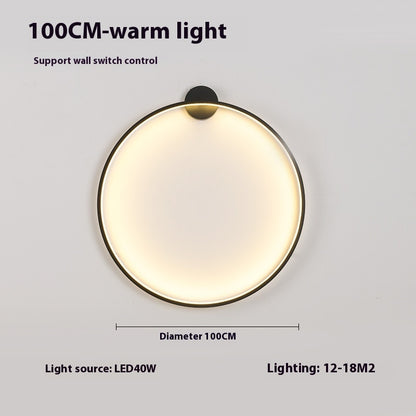 Minimalist Round Bedroom Bedside Lamp Wireless Living Room Sofa Background Wall Hotel Decorative Wall Lamp