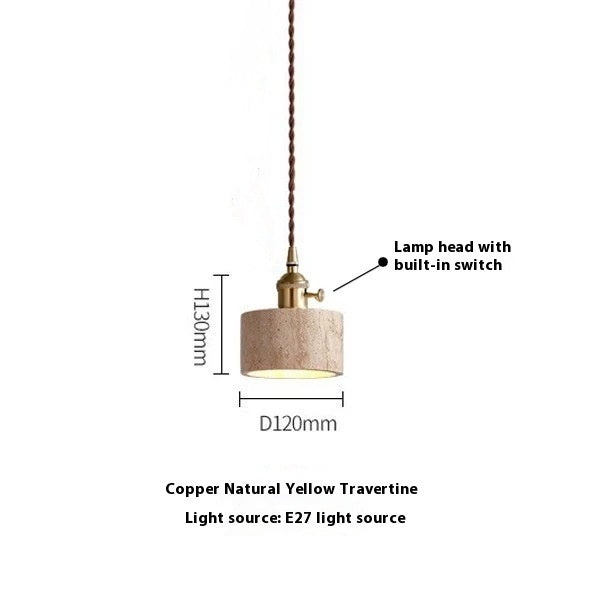 Modern Cream Style Yellow Cave Stone Chandelier