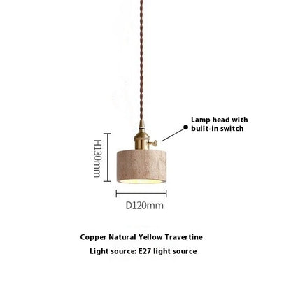 Modern Cream Style Yellow Cave Stone Chandelier