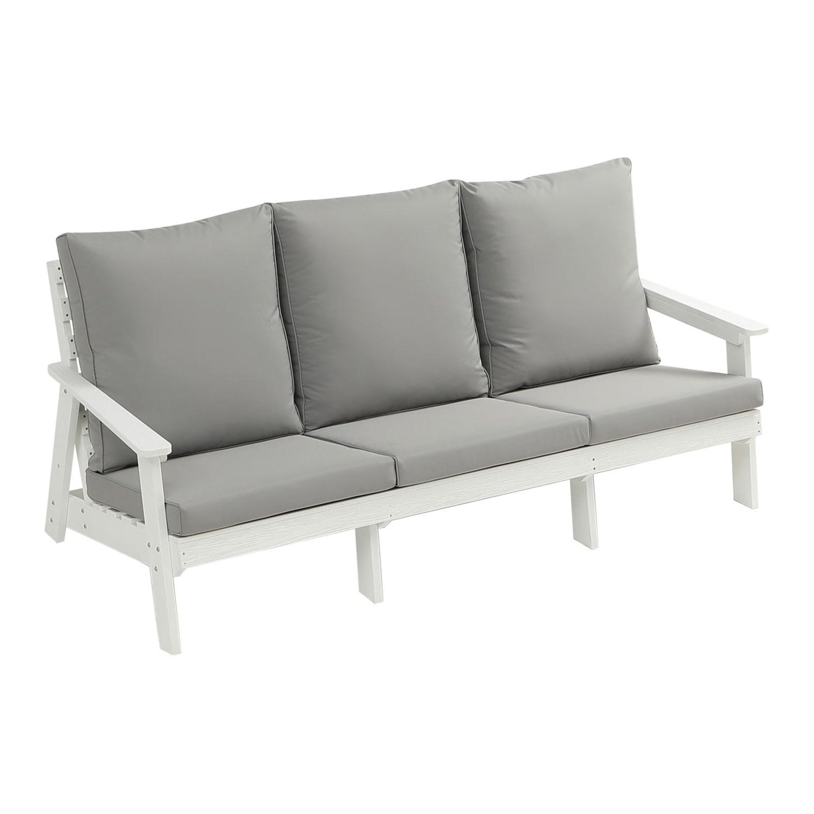 White Wood Grain Sofa