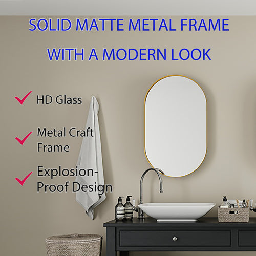 Matte Gold Medicine Cabinet