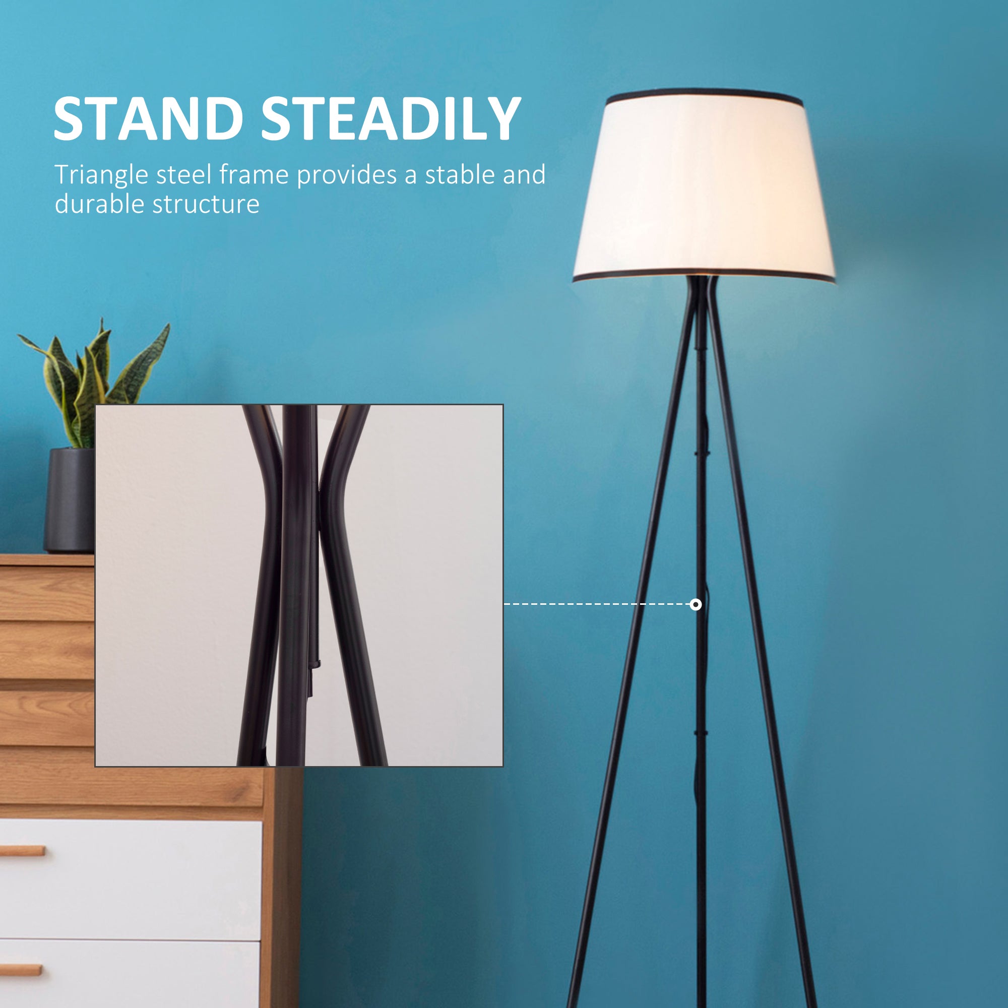 Metal Tripod Floor Lamp