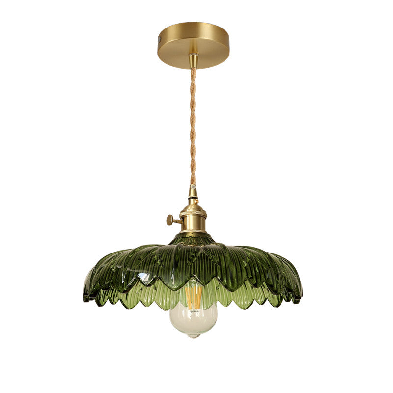 Fashion Simple Vintage Brass Glass Chandelier