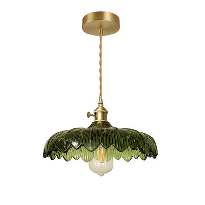 Fashion Simple Vintage Brass Glass Chandelier
