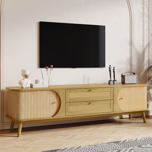 Natural Rattan TV Stand