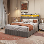 Light Grey Upholstered Bed