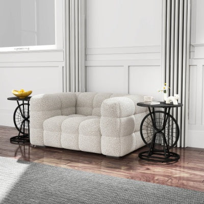 Round Industrial Side Table