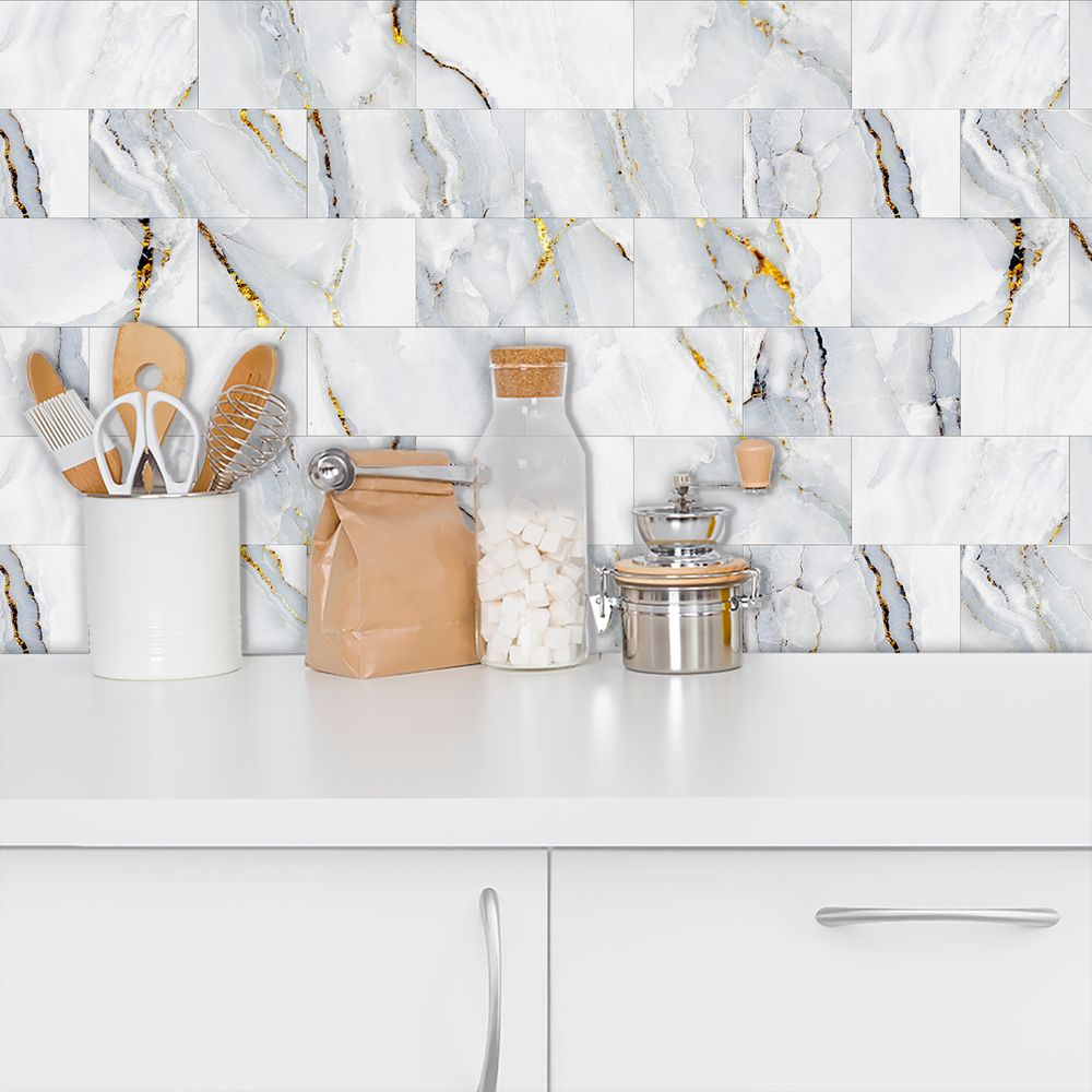 Gold Stripes Marble Wallpaper