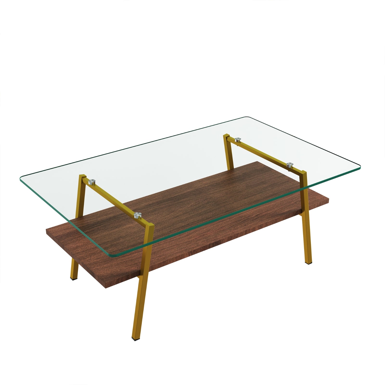 Glass Gold Coffee Table