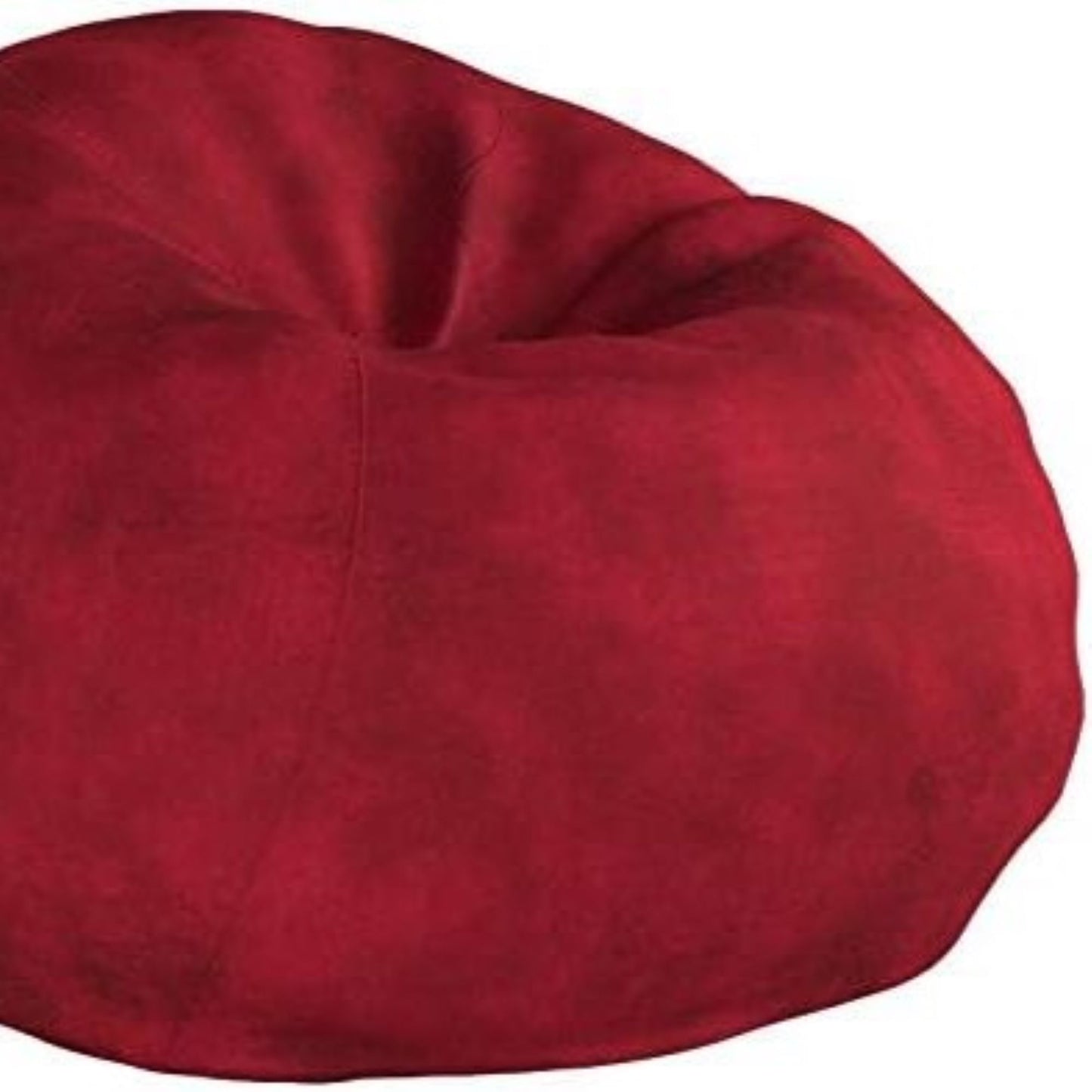 5-Foot Comfortable High-Density Shredded Foam Bean Bag Chair For Kids And Adults, With Removable Microsuede Cover, Ideal Reading And Bedroom Floor Lounge, Chinese Red