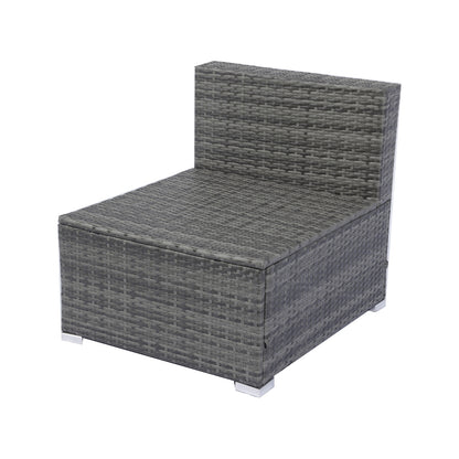 7-Piece Patio Set W Retractable Canopy   Wicker Rattan Sectional Sofa