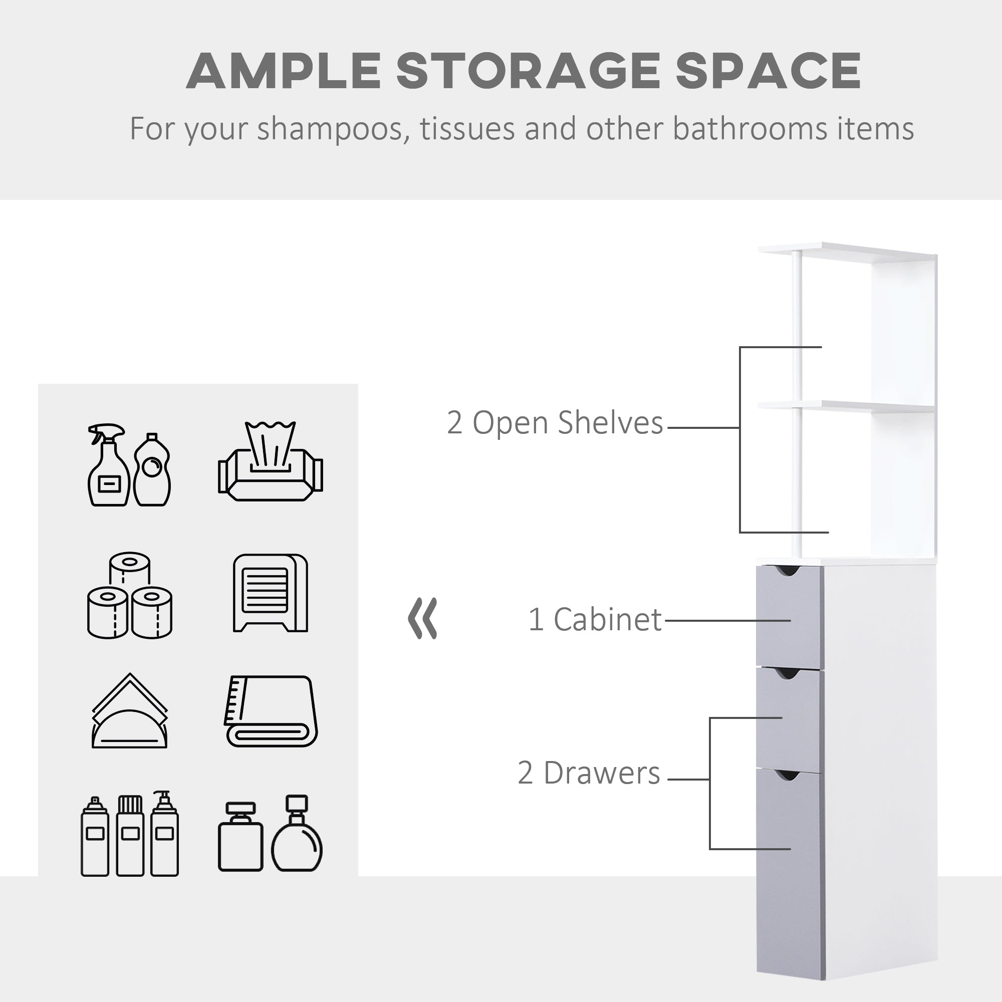Modern Tall Storage Cabinet