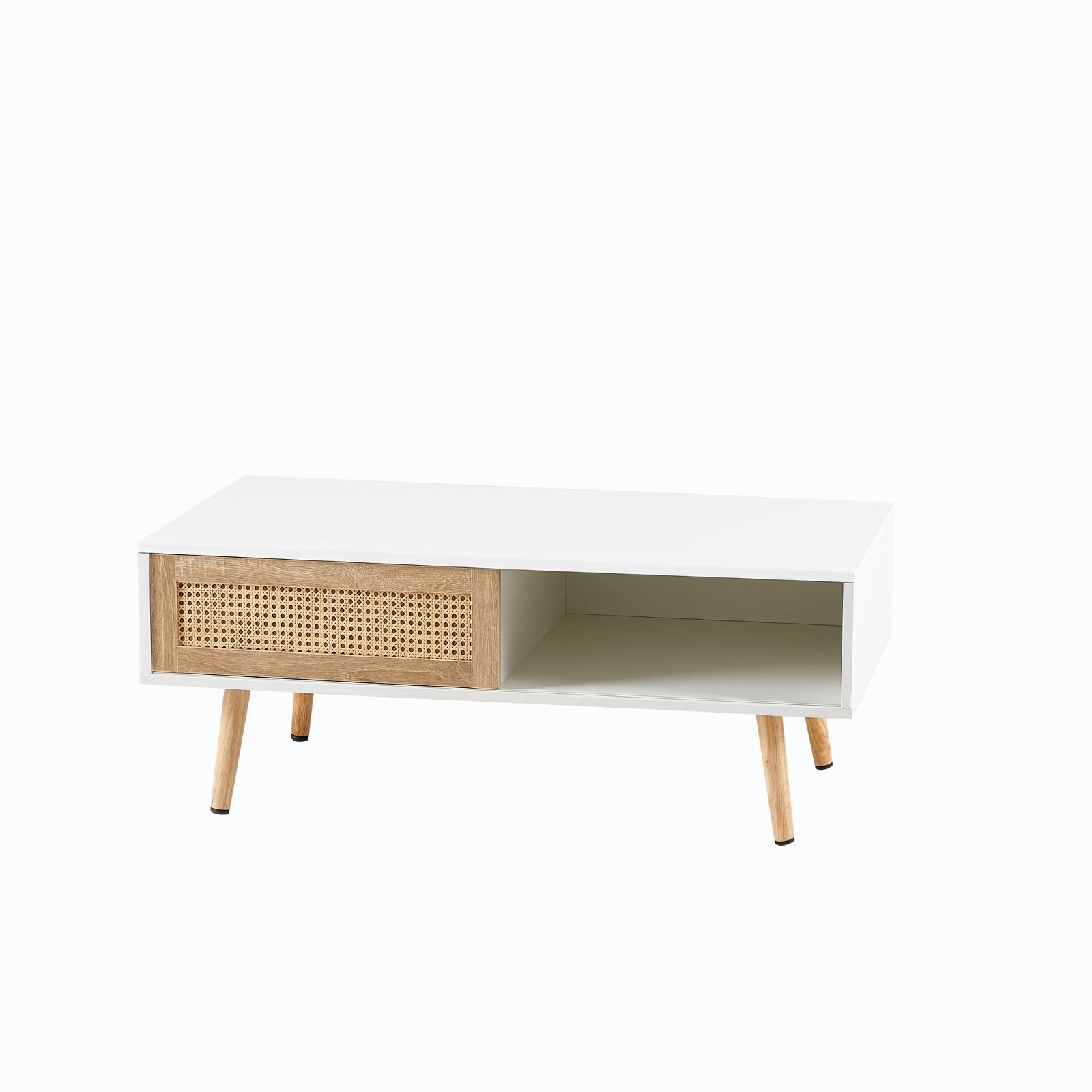 White Rattan Coffee Table