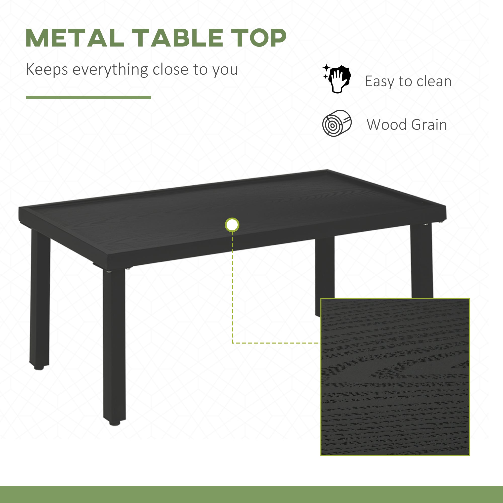 Teak Modern Patio Set