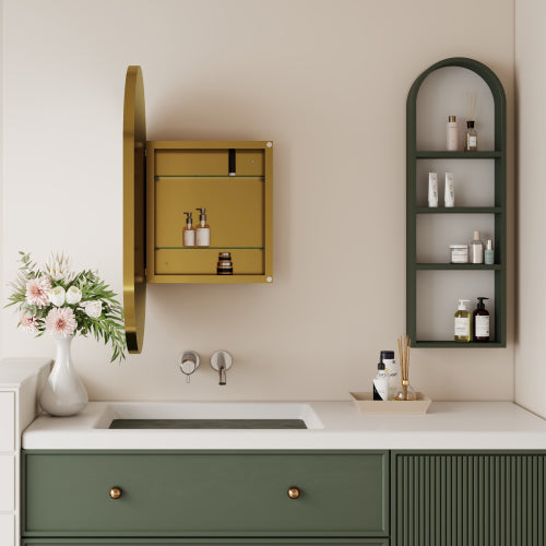 Matte Gold Medicine Cabinet