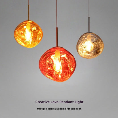 Simple Restaurant Single Head Glass Creative Chandelier