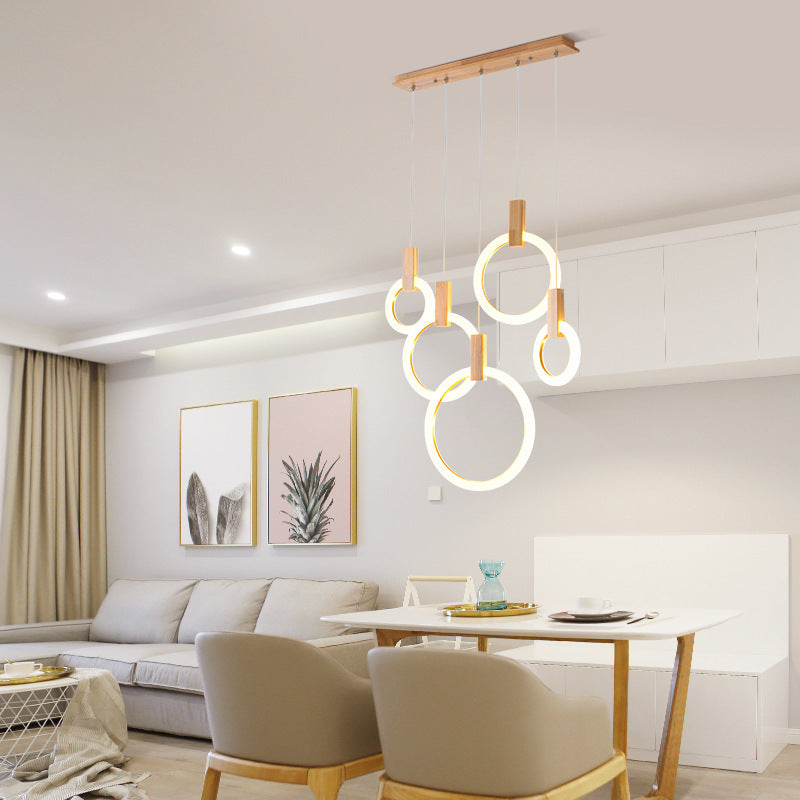 Wooden Ring Pendant Lamp